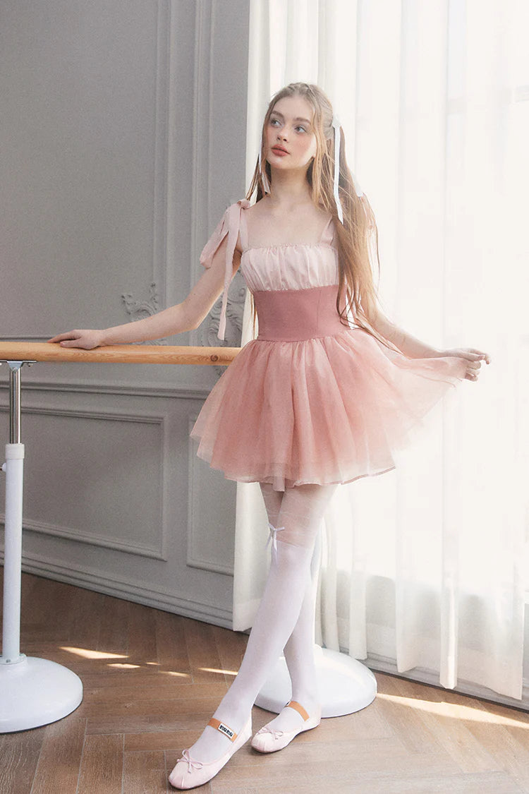 Fluffily Princess Lace Ribbon Ciffon Doll One-Piece