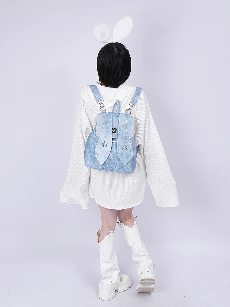 Faded Retro Rabbit-Ear Backpack