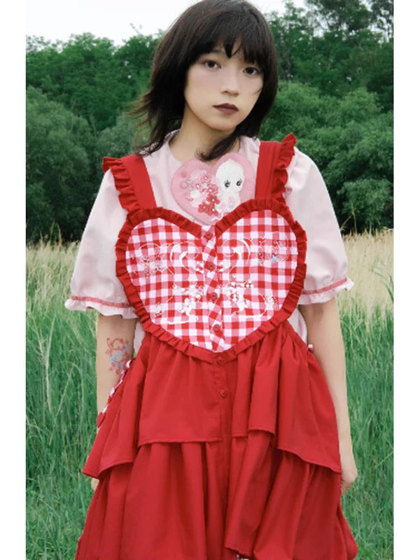 Lolita Rabbit Suspenders Apron