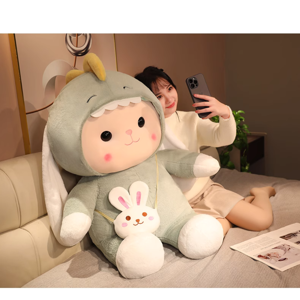 imKawaii Kawaii Adorable Bunny Plush Toy, Huggable Pillow, Soft Stuffed Animal, Girl's Bed Sleeping Support, Doll, Birthday Gift for Girls. PN5005