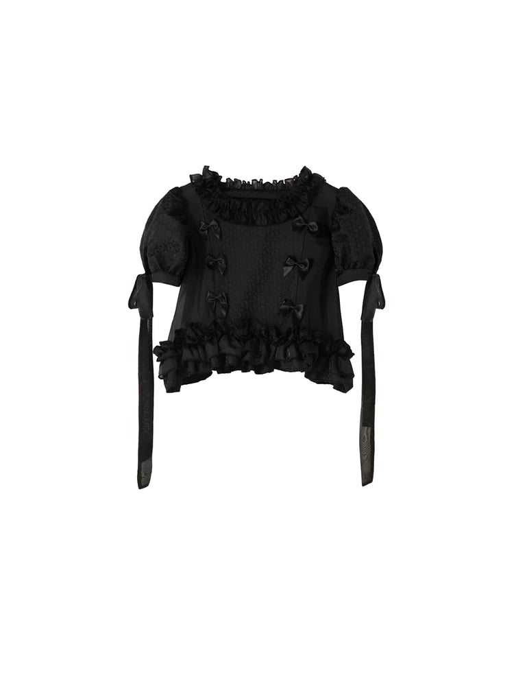 Sweet Frill Fluffy Elegant Blouse