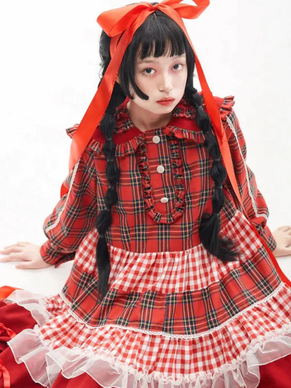 Plaid Cute and Sweet Girl Niche Dress