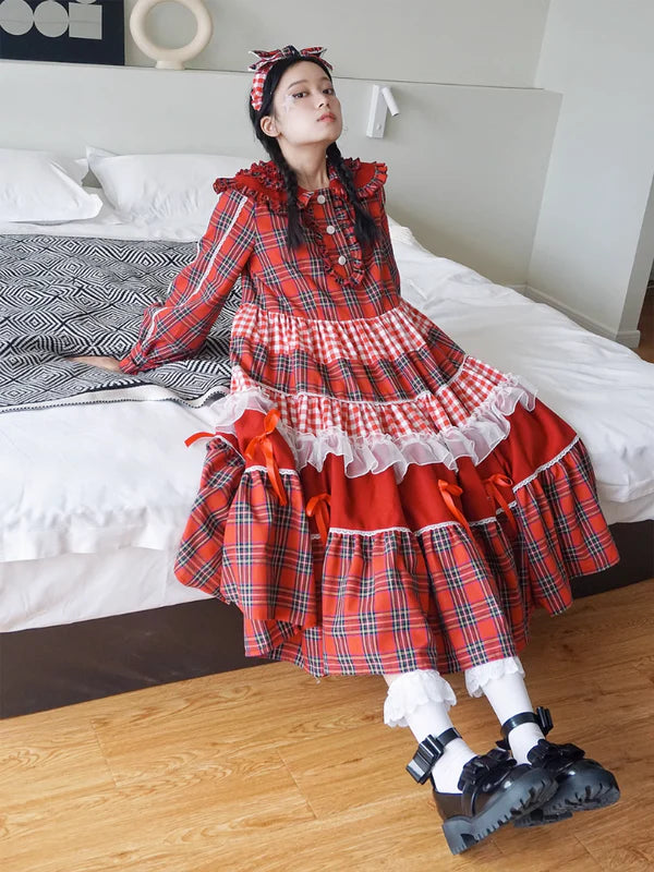 Plaid Cute and Sweet Girl Niche Dress