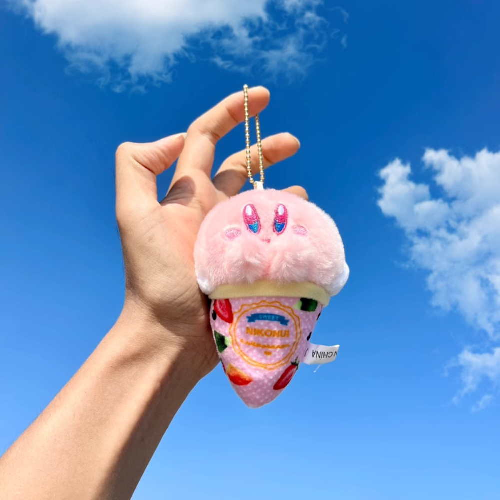 Kawaii Ice Cream Plush Pendant Keychain, Festive Small Gift, Ice Cream Bag Charm, Hanging Decoration #PN5004