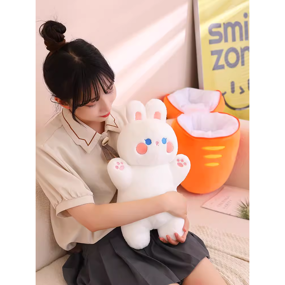 Strawberry Bunny Plush Doll -Carrot Pillow -Plush Doll for Girls #PN5003