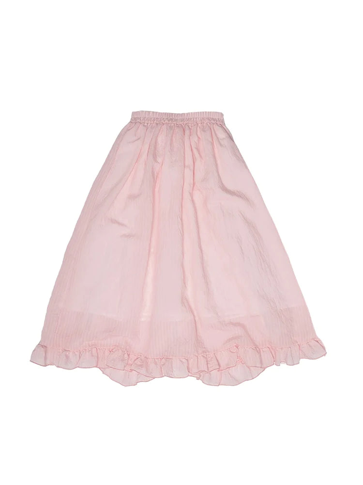 Lolita Frill Ribbon Long Skirt