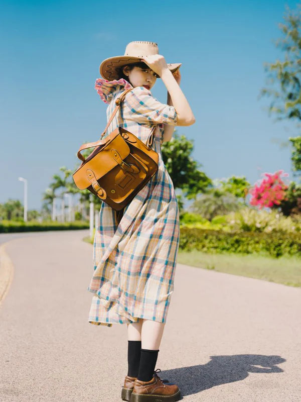 Loose Short-Sleeved Shirt Dress