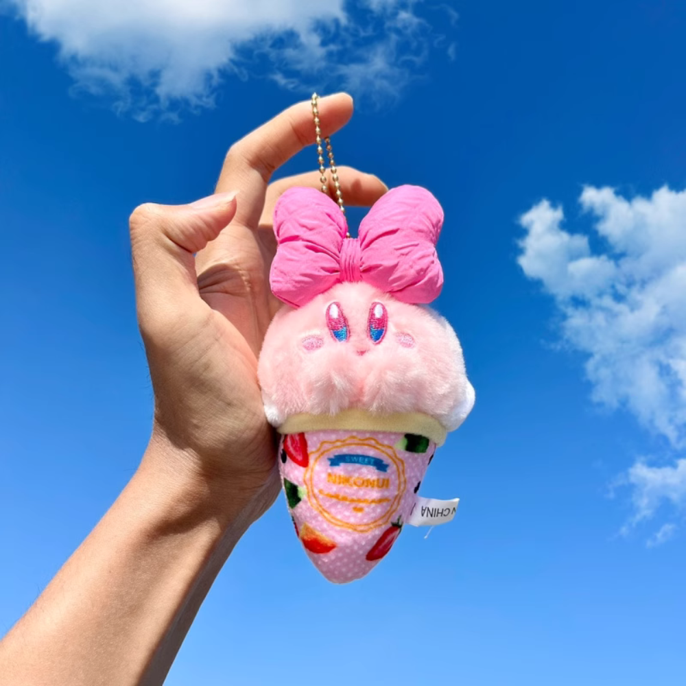 Kawaii Ice Cream Plush Pendant Keychain, Festive Small Gift, Ice Cream Bag Charm, Hanging Decoration #PN5004