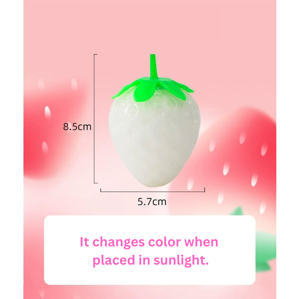 Color-changing strawberry squeeze toy, realistic stress relief toy -PN-5015