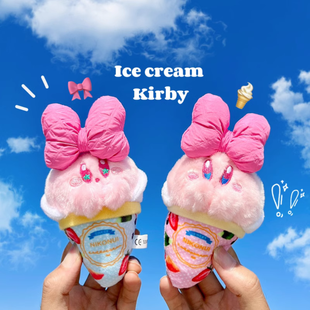 Kawaii Ice Cream Plush Pendant Keychain, Festive Small Gift, Ice Cream Bag Charm, Hanging Decoration #PN5004