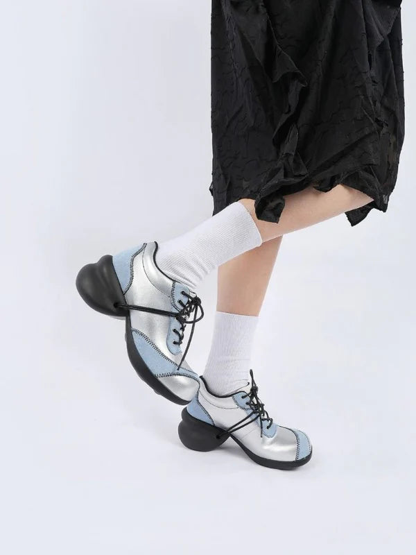 Color Scheme Deformed Platform Shoes