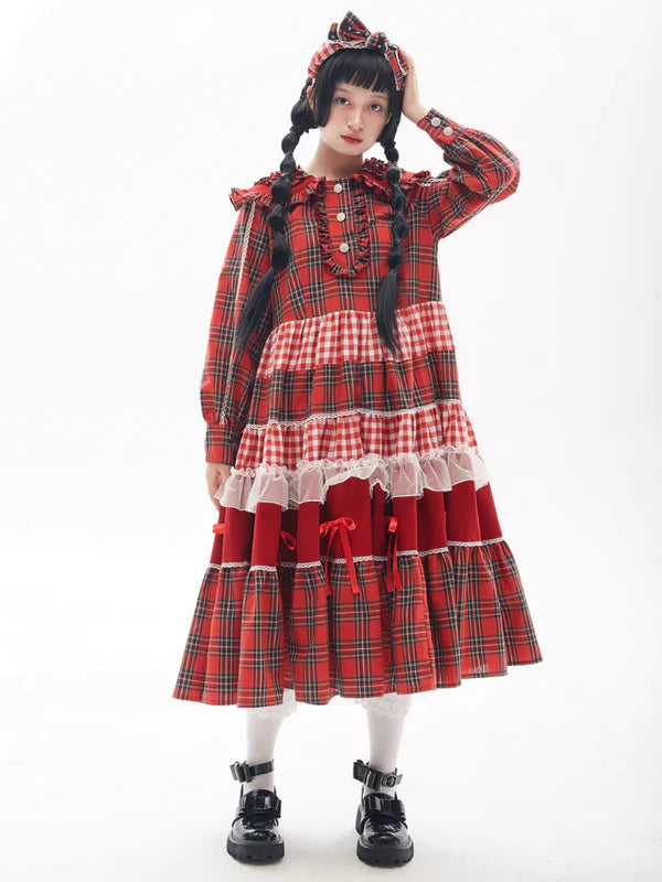 Plaid Cute and Sweet Girl Niche Dress