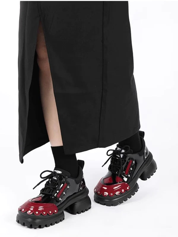 Fake Leather Platform Shoes