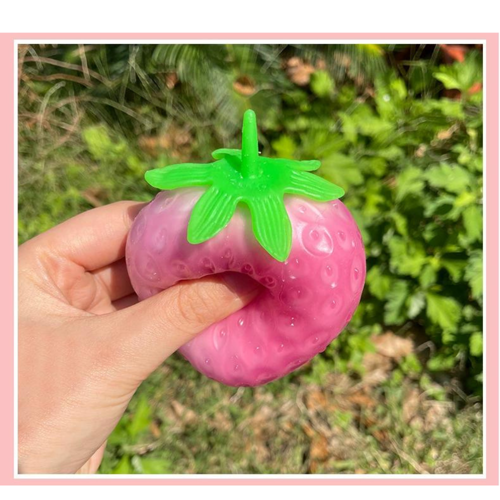 Color-changing strawberry squeeze toy, realistic stress relief toy -PN-5015