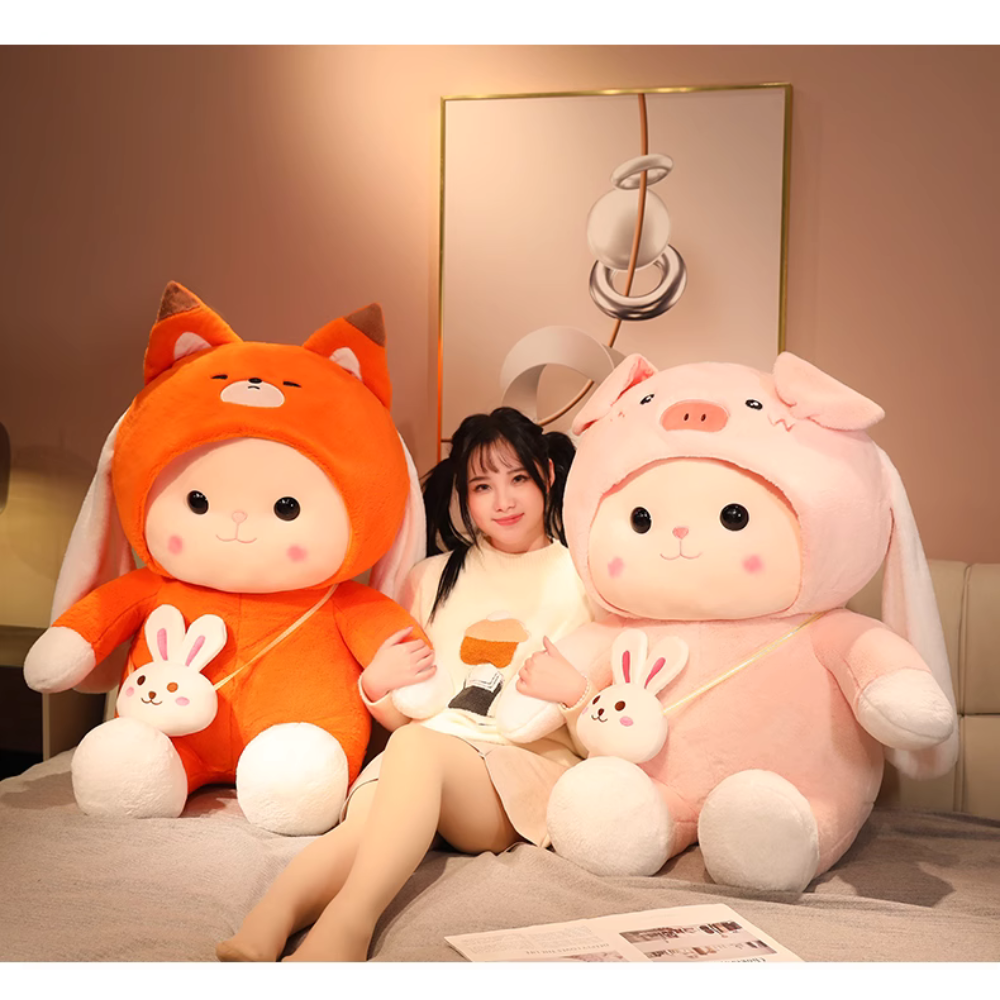 imKawaii Kawaii Adorable Bunny Plush Toy, Huggable Pillow, Soft Stuffed Animal, Girl's Bed Sleeping Support, Doll, Birthday Gift for Girls. PN5005