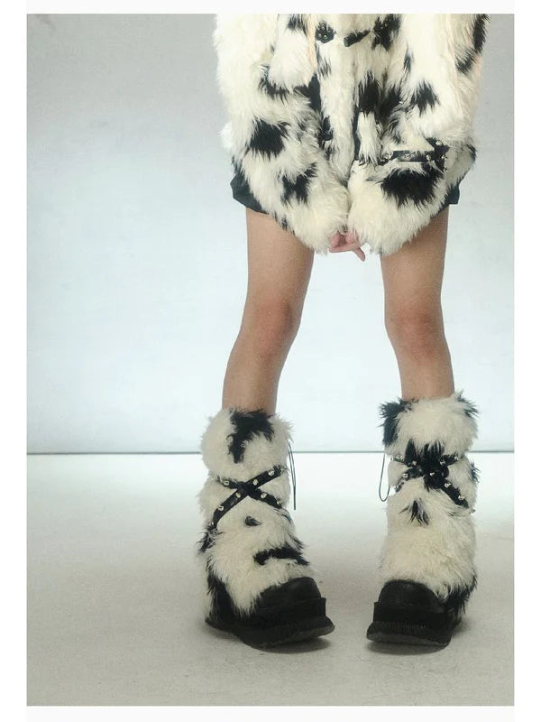 Eco-Fur Plush Warm Leg Warmers Sock Covers