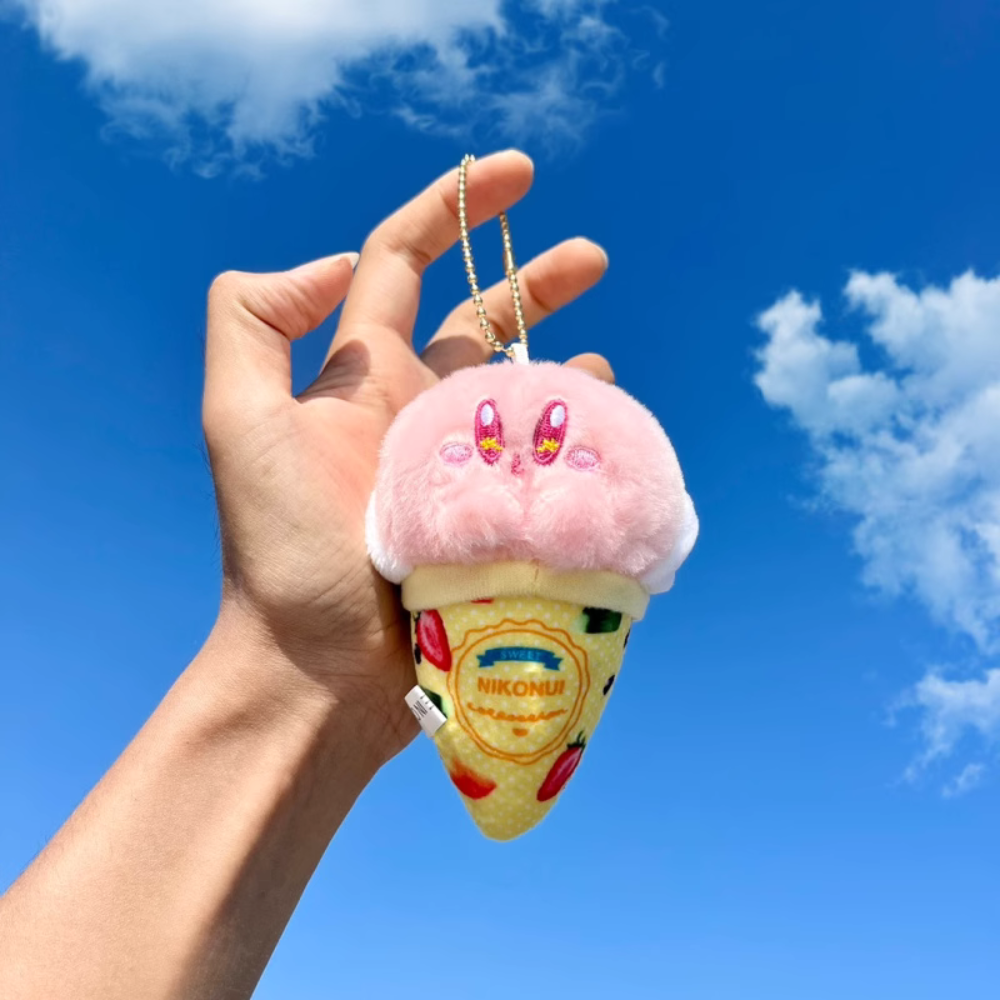 Kawaii Ice Cream Plush Pendant Keychain, Festive Small Gift, Ice Cream Bag Charm, Hanging Decoration #PN5004