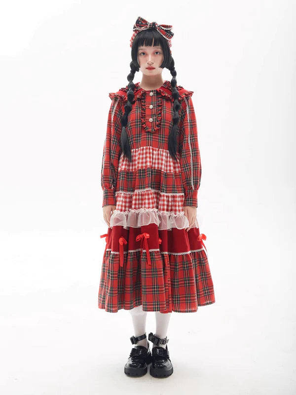 Plaid Cute and Sweet Girl Niche Dress