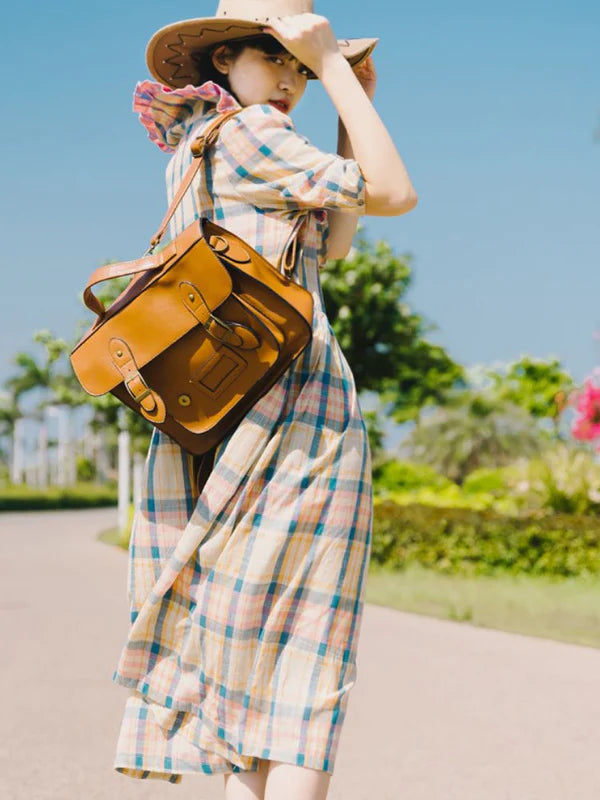 Loose Short-Sleeved Shirt Dress