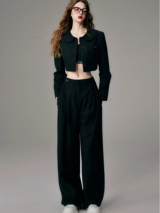 Drape Loose Straight Pants