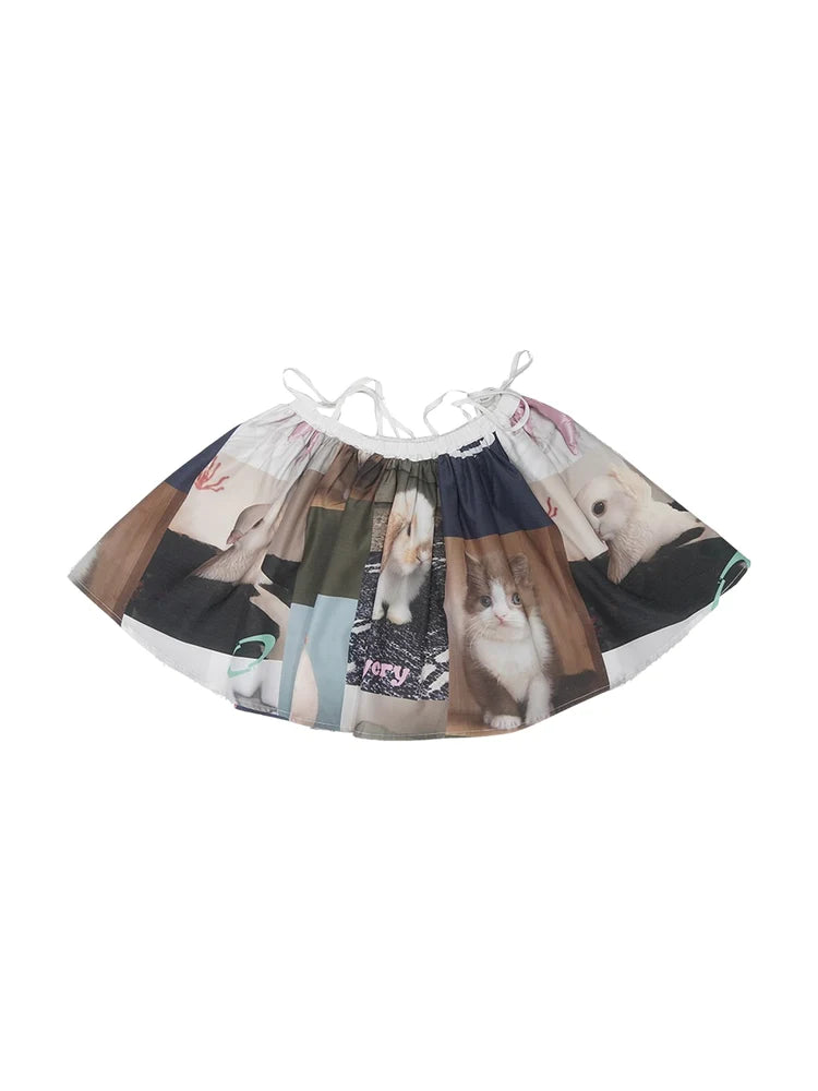 Animal Picture Nichi Flare Mini-Skirt