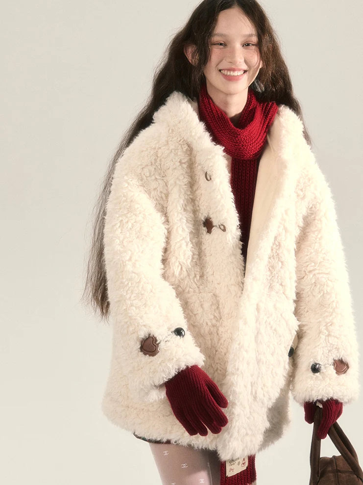 Fur Boa Oversize Hoodie Coat