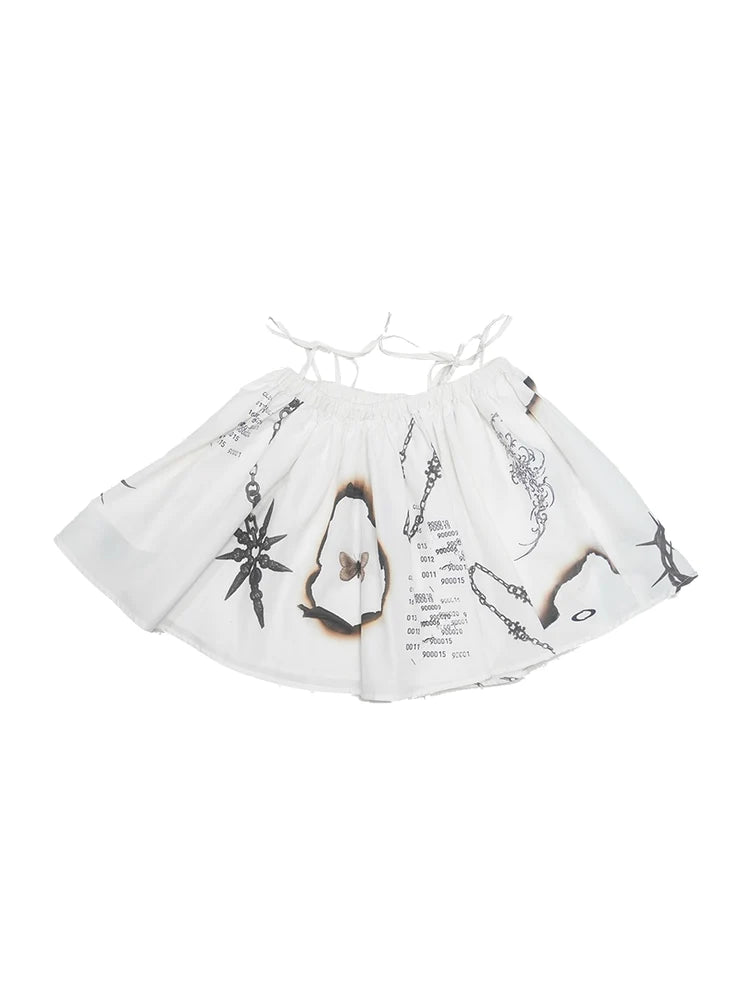 Animal Picture Nichi Flare Mini-Skirt