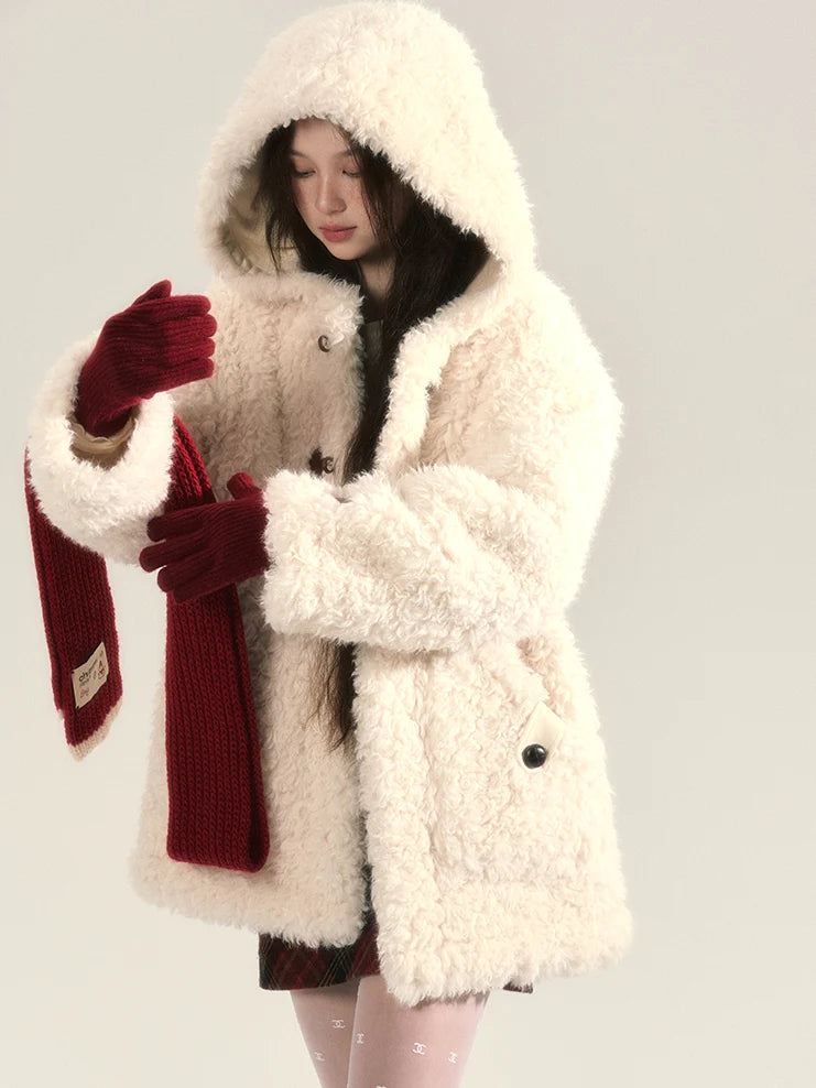 Fur Boa Oversize Hoodie Coat