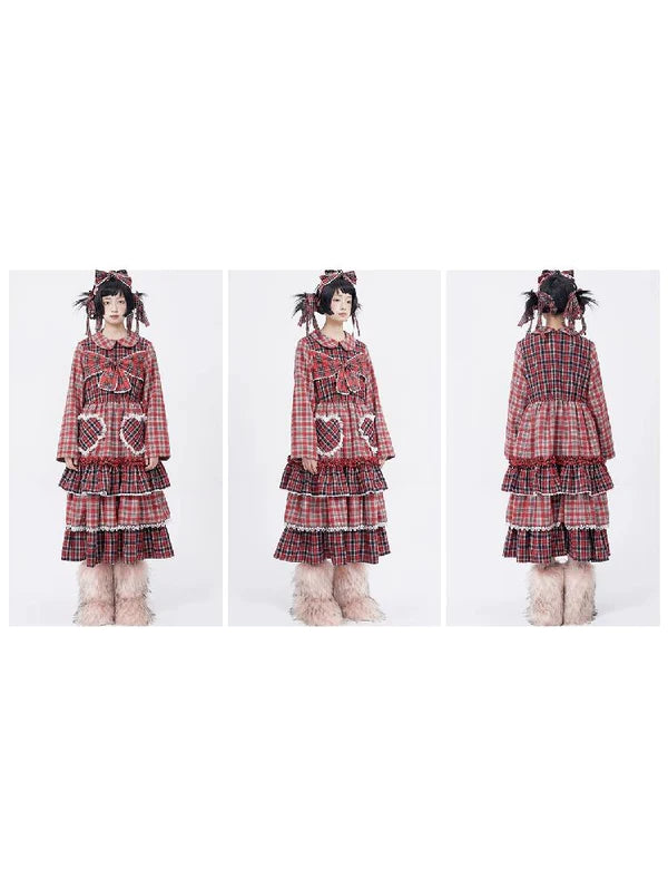 Lolita Cute Niche Plaid Dress Skirt