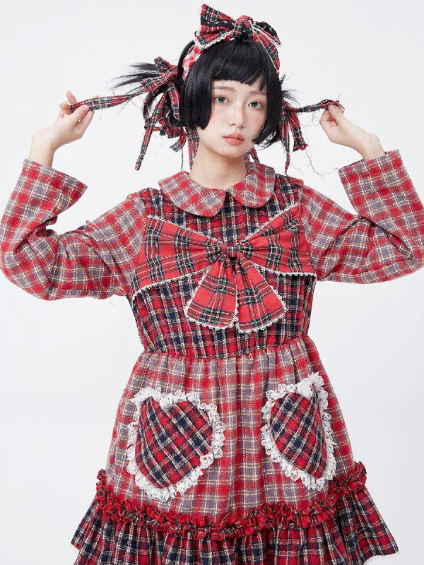 Lolita Cute Niche Plaid Dress Skirt