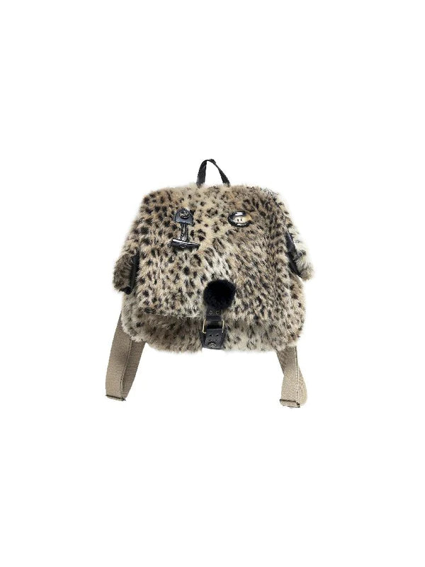 Leopard Print Puppy Shoulder Bag