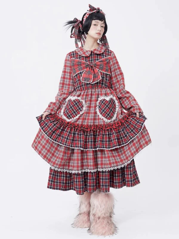 Lolita Cute Niche Plaid Dress Skirt