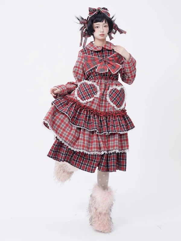 Lolita Cute Niche Plaid Dress Skirt