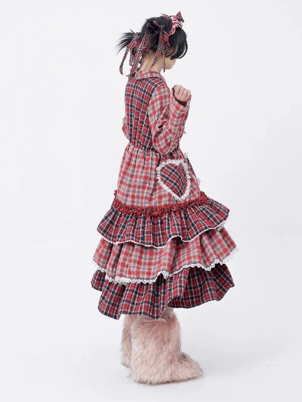 Lolita Cute Niche Plaid Dress Skirt