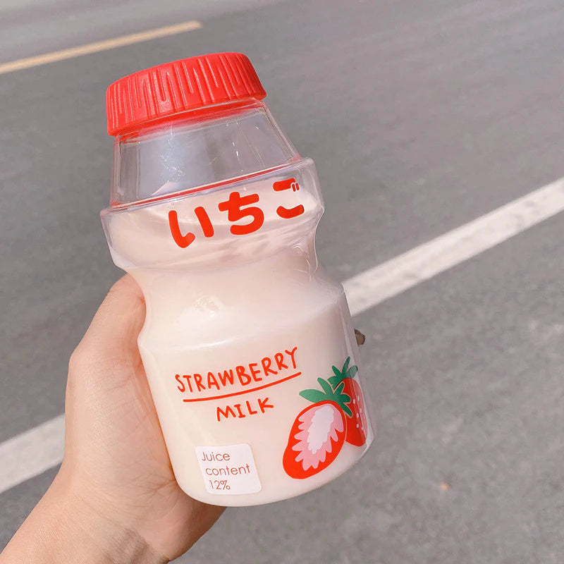 Strawberry Milk Bottle Water Bottle