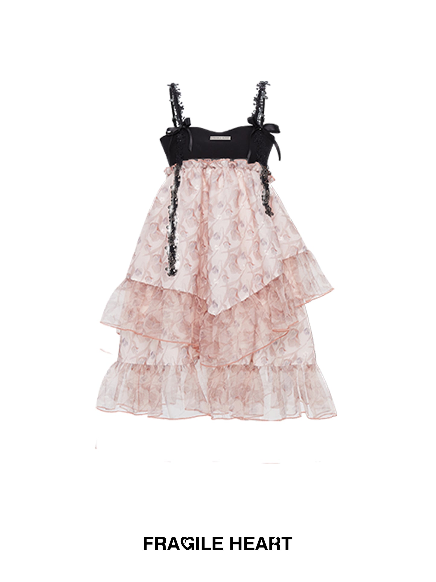 Amber Tea" - Inspired by Kong Xueer - Original sweet spaghetti strap princess puff dress.