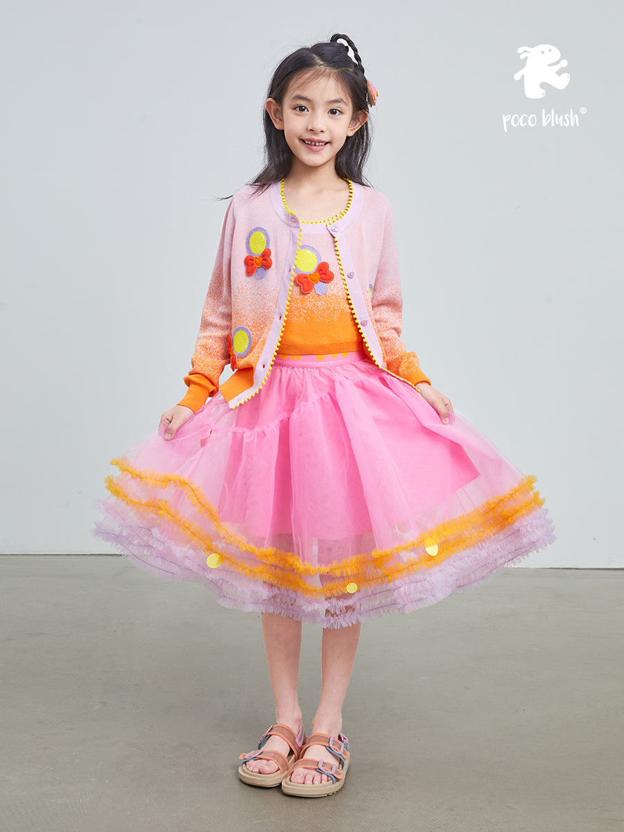 pocoblush Original Design Dreamy Tulle Half Skirt, 2024 Spring/Summer Collection for Girls, Princess Mesh Skirt