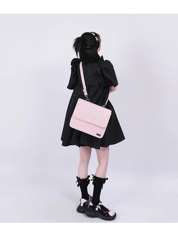 Black &amp; Pink Stitching Backpack