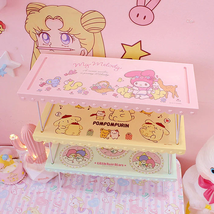 Kawaii Mymelody Folding Storage Shelf