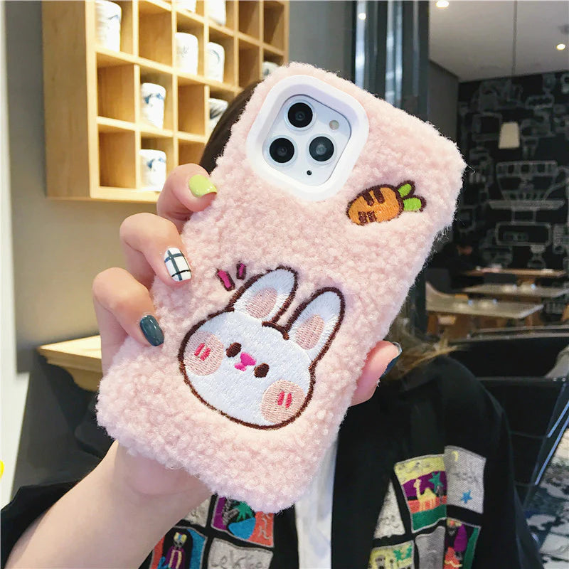 Lovely Bear and Rabbit Phone Case for iPhone