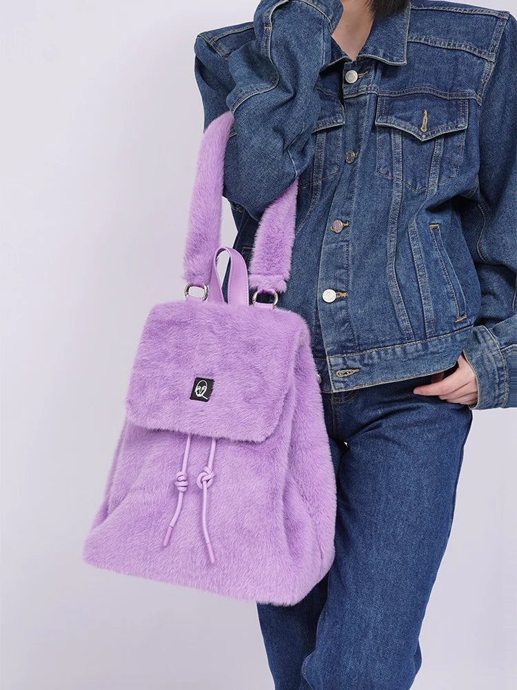 Macarons Fur Backpack