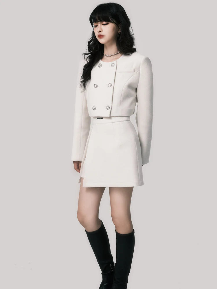 Woolt Coat & Short Skirt