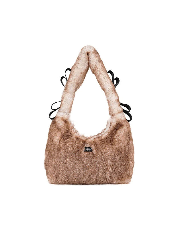 Y2K One-Shoulder Fur Bag