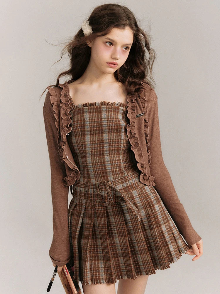 Frill Short Cardigan