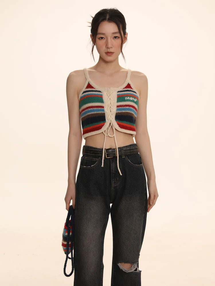 Striped Knitted Camisole