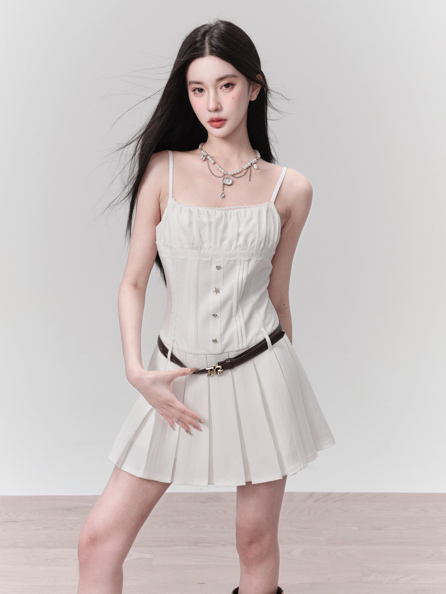 fragileheart Fragile Store Seven Days Confession Sweet and Cool White Dress Elegant Schoolgirl New Dress