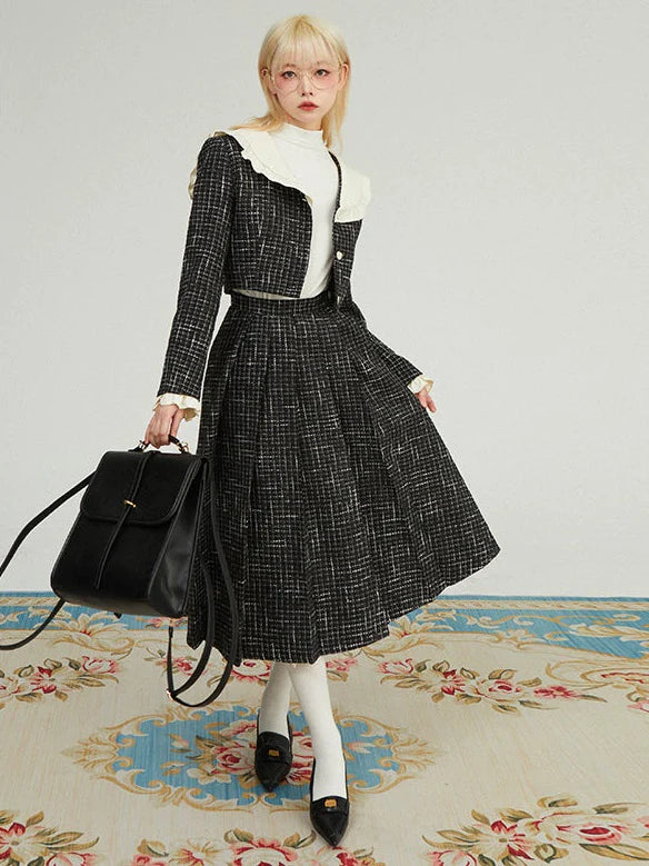 Quilted Tweed Small Fragrance Jacket & Skirt