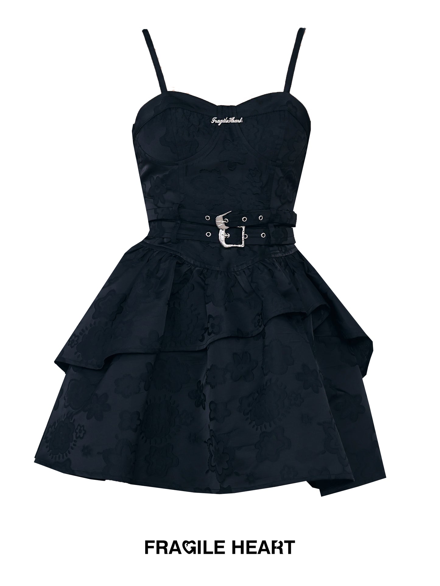 fragileheart Fragile Store Rock Sweetheart Princess Sling Dress Spicy Black Date Battle Skirt