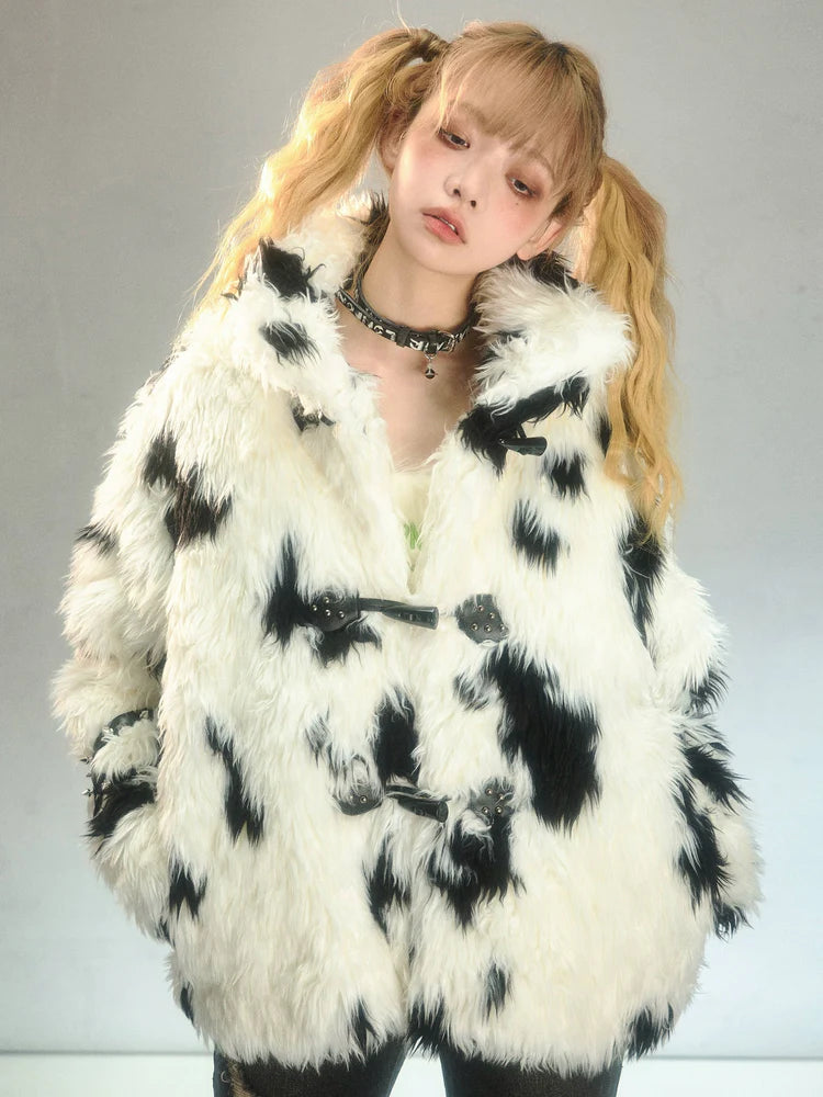 Rivet Eco-Friendly Fur Furry Short Jacket