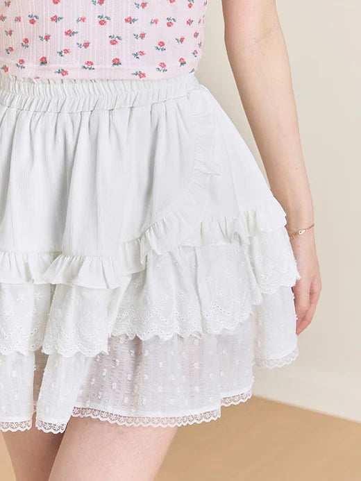 Lace White Cake Skirt